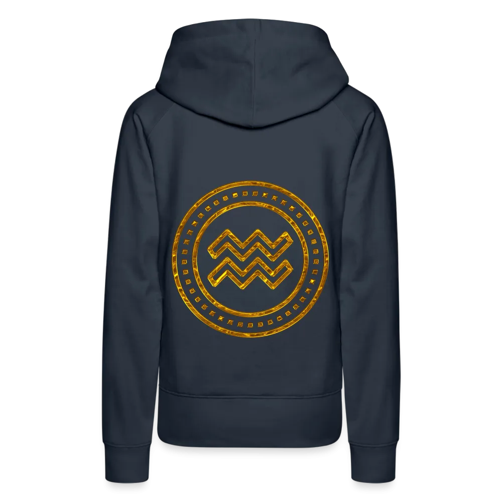 Aquarius Gold Foil 3D Women’s Premium Hoodie
