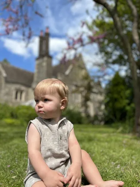 Arlo Romper in Grey Garden